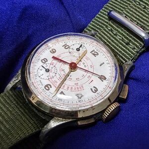 Rego ( Lapanouse ) Sport Vintage Swiss Made Chrono Mechanical Men's Watch 36mm